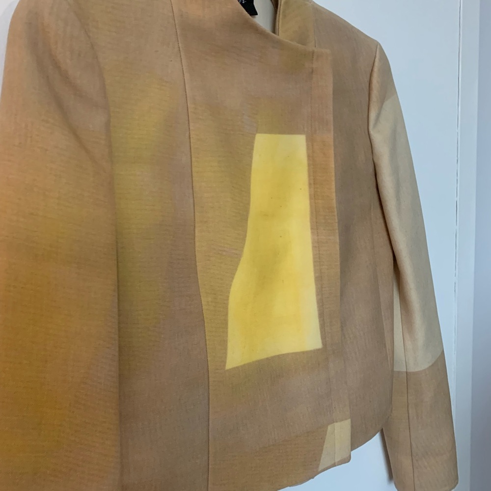 Akris Designer Wool Color Block Jacket - image 3